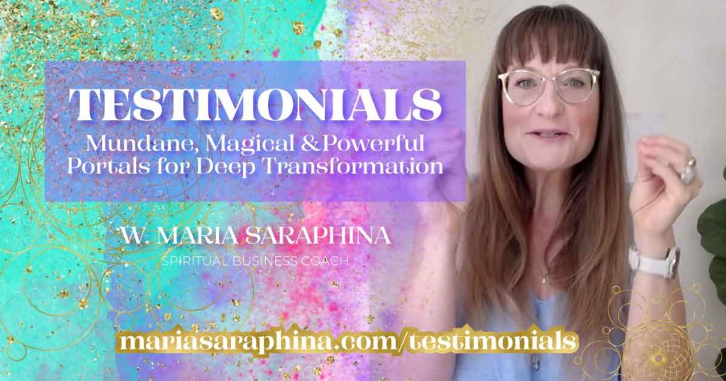 MASTERY Show & Podcast, Testimonials, Spiritual Business Coach, Maria Saraphina